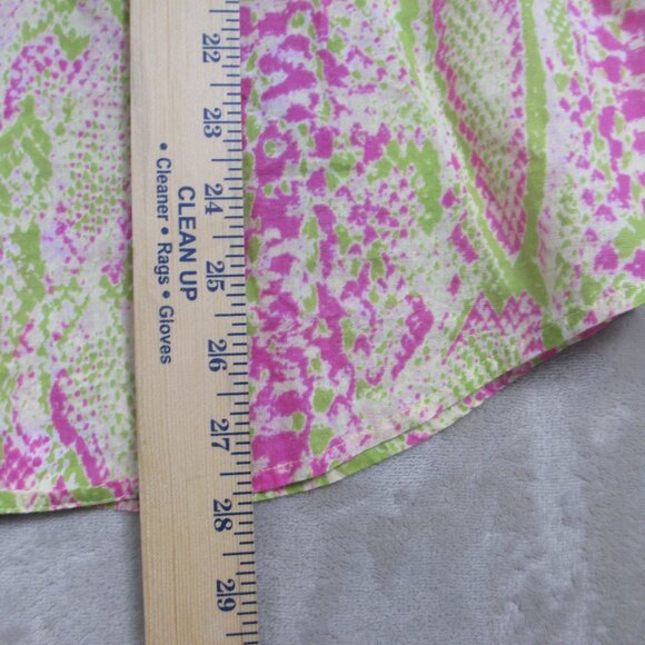 Ariat Women’s Size L Long Sleeve Pink Pearl Snap Western Shirt Pink/Green - Picture 9 of 10